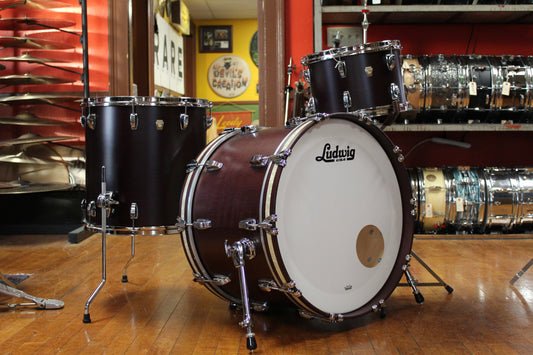 Ludwig Classic Maple Outfit in Mahogany Satin 14x22 8x12 16x16