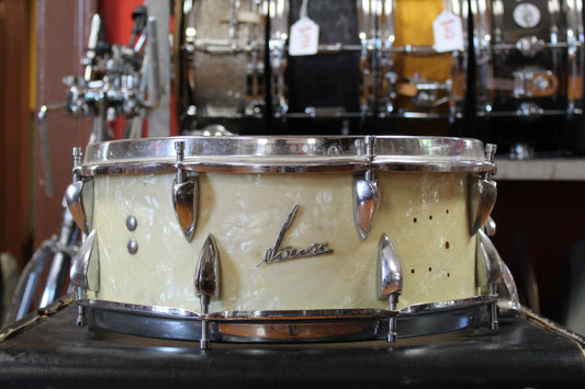 1950's Sonor 6x14 Snare Drum in White Marine Pearl