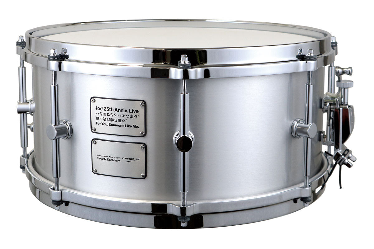 Canopus Takashi Kashikura Toe 25th Anniv. Model 6.5”X14” Aluminum Snare Drum