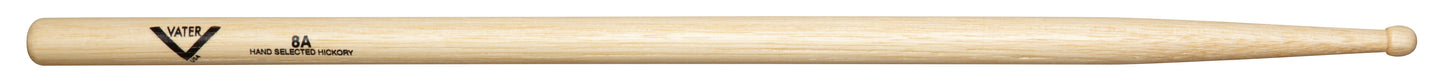 Vater 8A American Hickory Drumsticks - Wood Tip