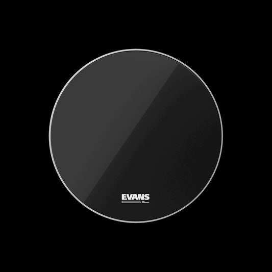 Evans EQ3 Resonant No Port Smooth Black Bass Drumhead