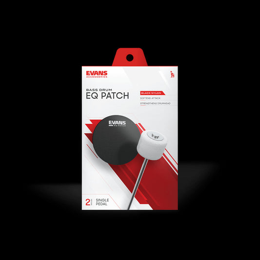 Evans Black Nylon Bass Drum Single Patch - 2 Pack