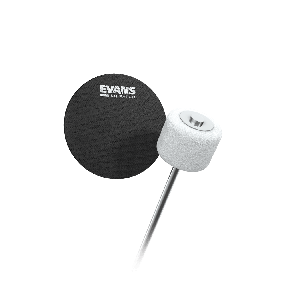 Evans Black Nylon Bass Drum Single Patch - 2 Pack