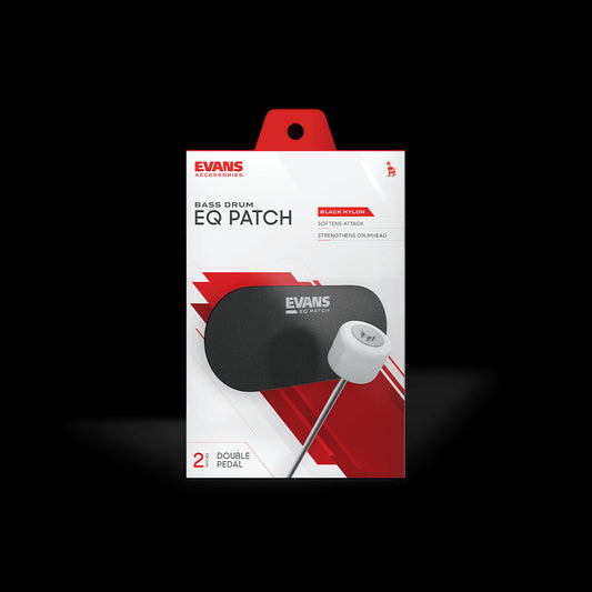 Evans Black Nylon Bass Drum Double Patch - 2 Pack