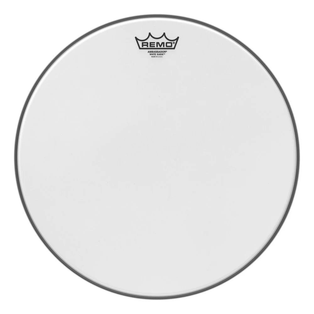 Remo Ambassador White Suede Drumhead