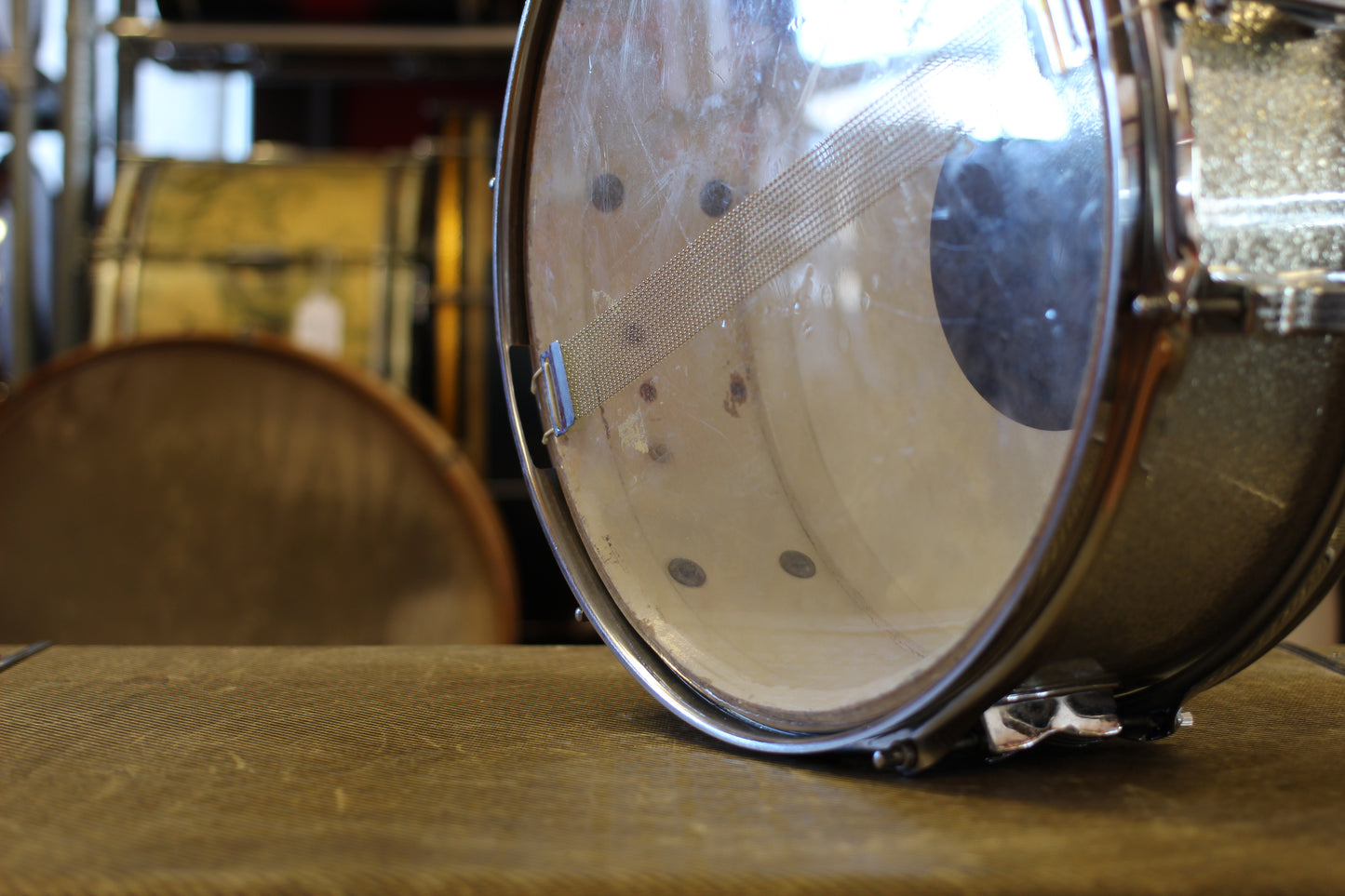 1966 Ludwig 5"x14" Pioneer Snare Drum in Silver Sparkle