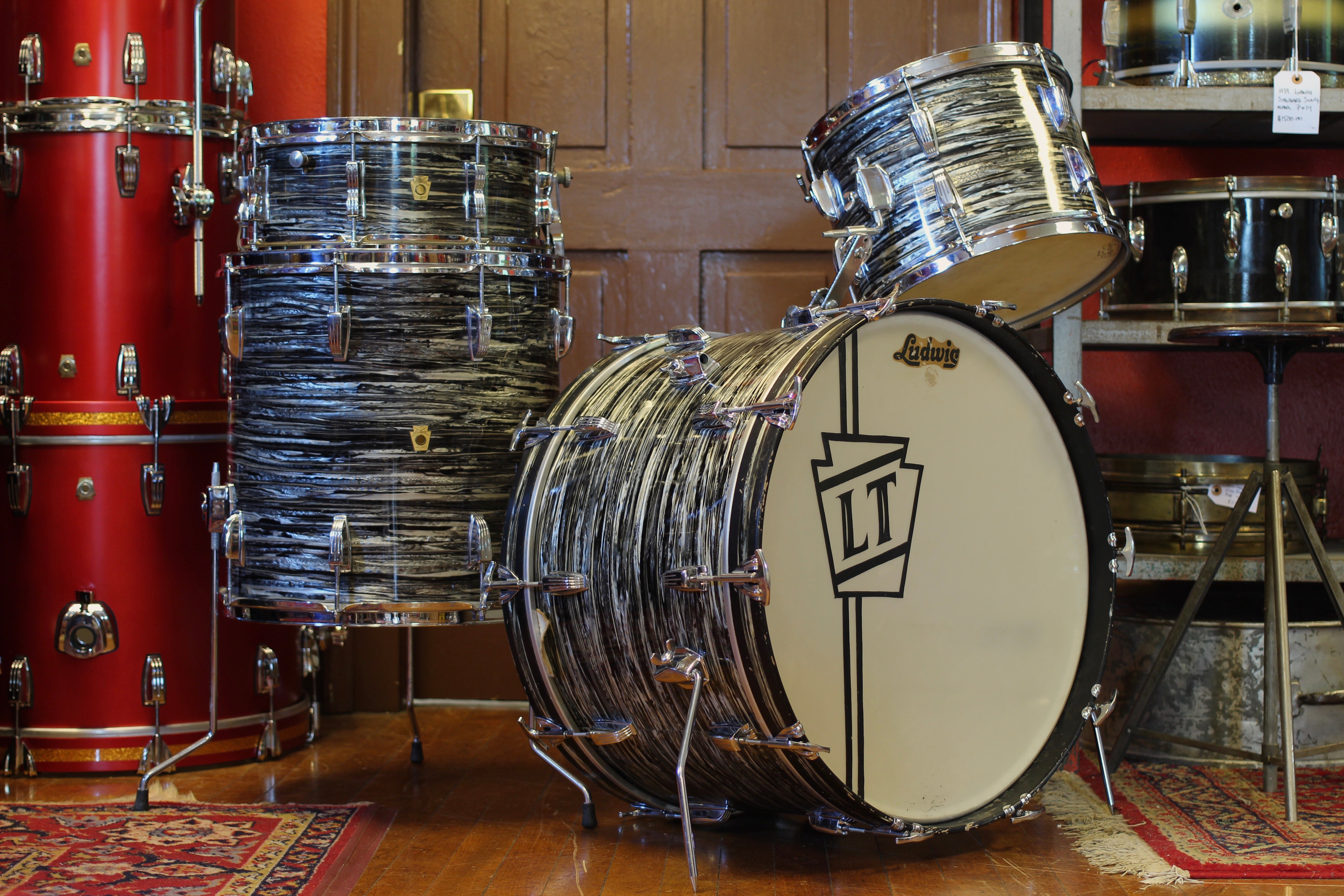 1964 Ludwig Super Classic in Oyster Black Pearl 14x22 16x16 9x13 