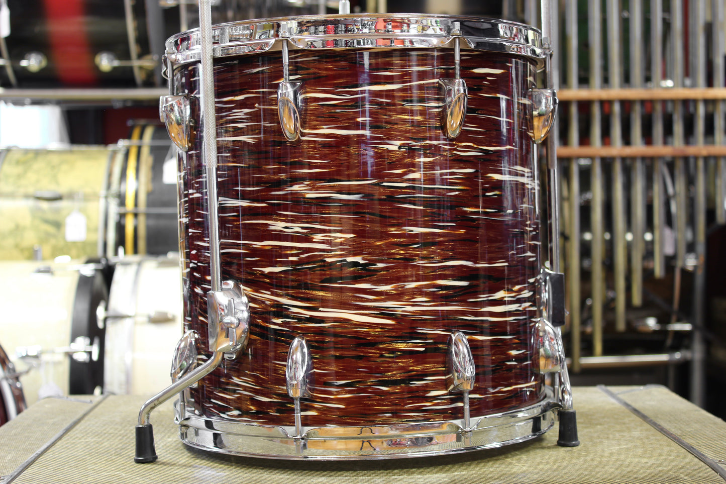 1960's Yamaha D-20 Drum Set in Brown Willow 14x20 14x14 5x14 8x12