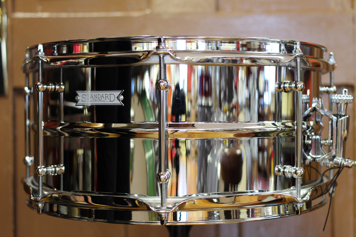 Used Standard Drum Company 6.5"x14" Chrome over Brass Snare Drum