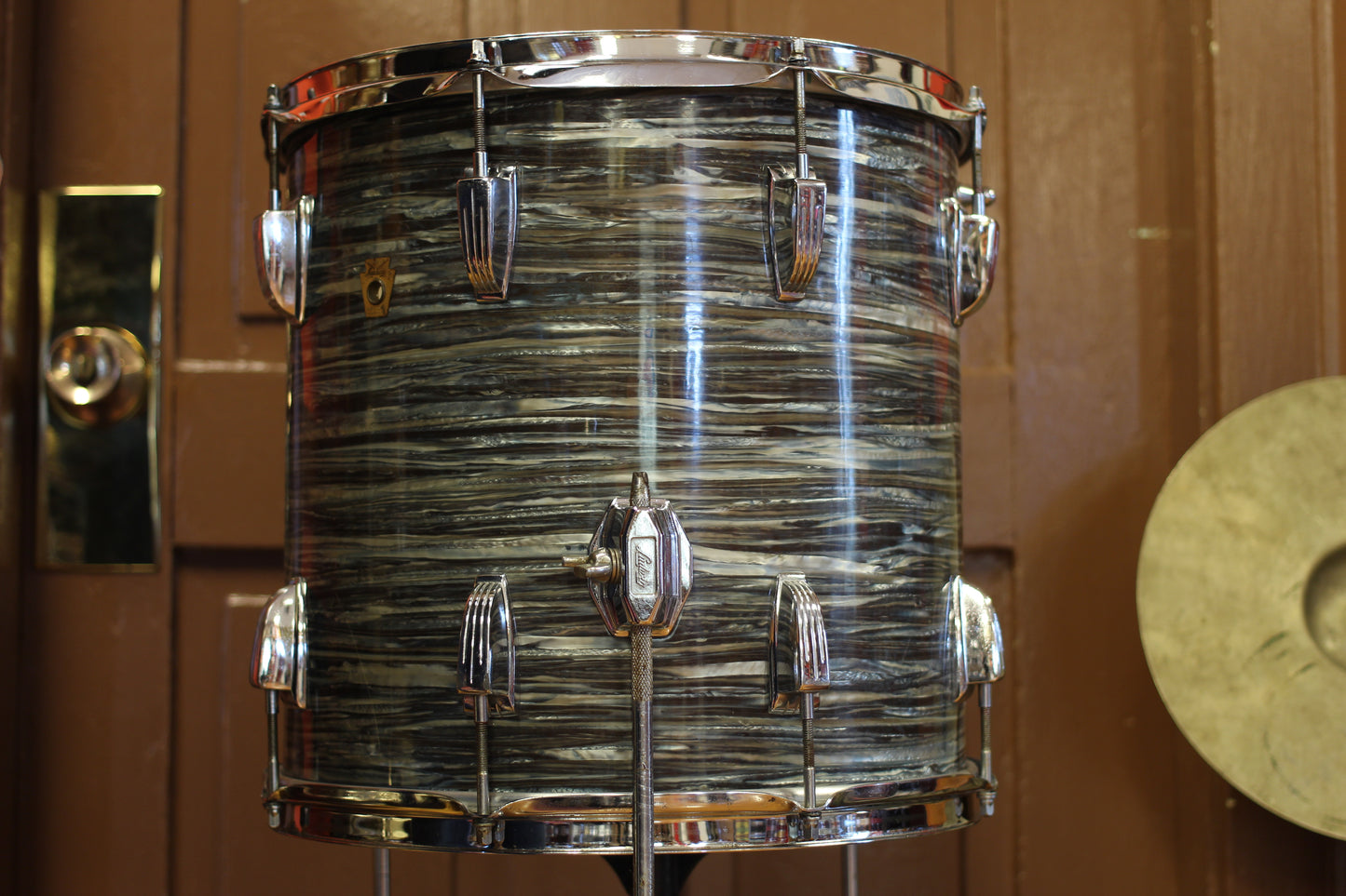 1967 Ludwig Downbeat in Oyster Blue Pearl 14x20 14x14 8x12