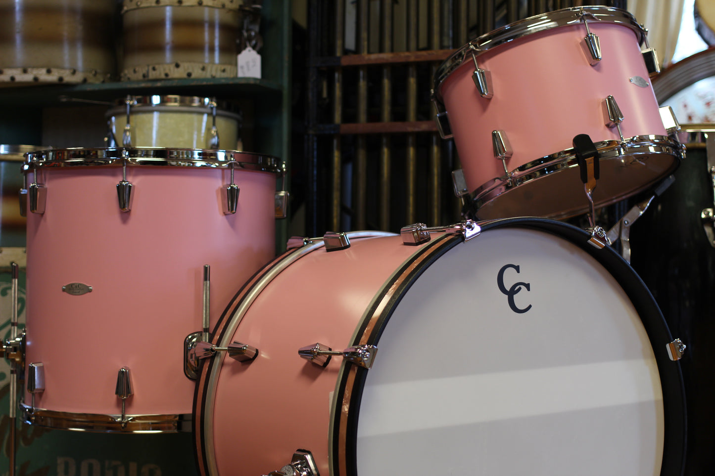 C&C Drum Company Gladstone in Shell Pink 14x22 16x16 9x13