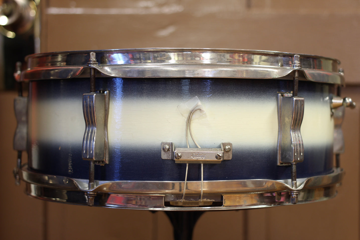 1965 Ludwig Pioneer 5.5"x14" in Blue & White Duco