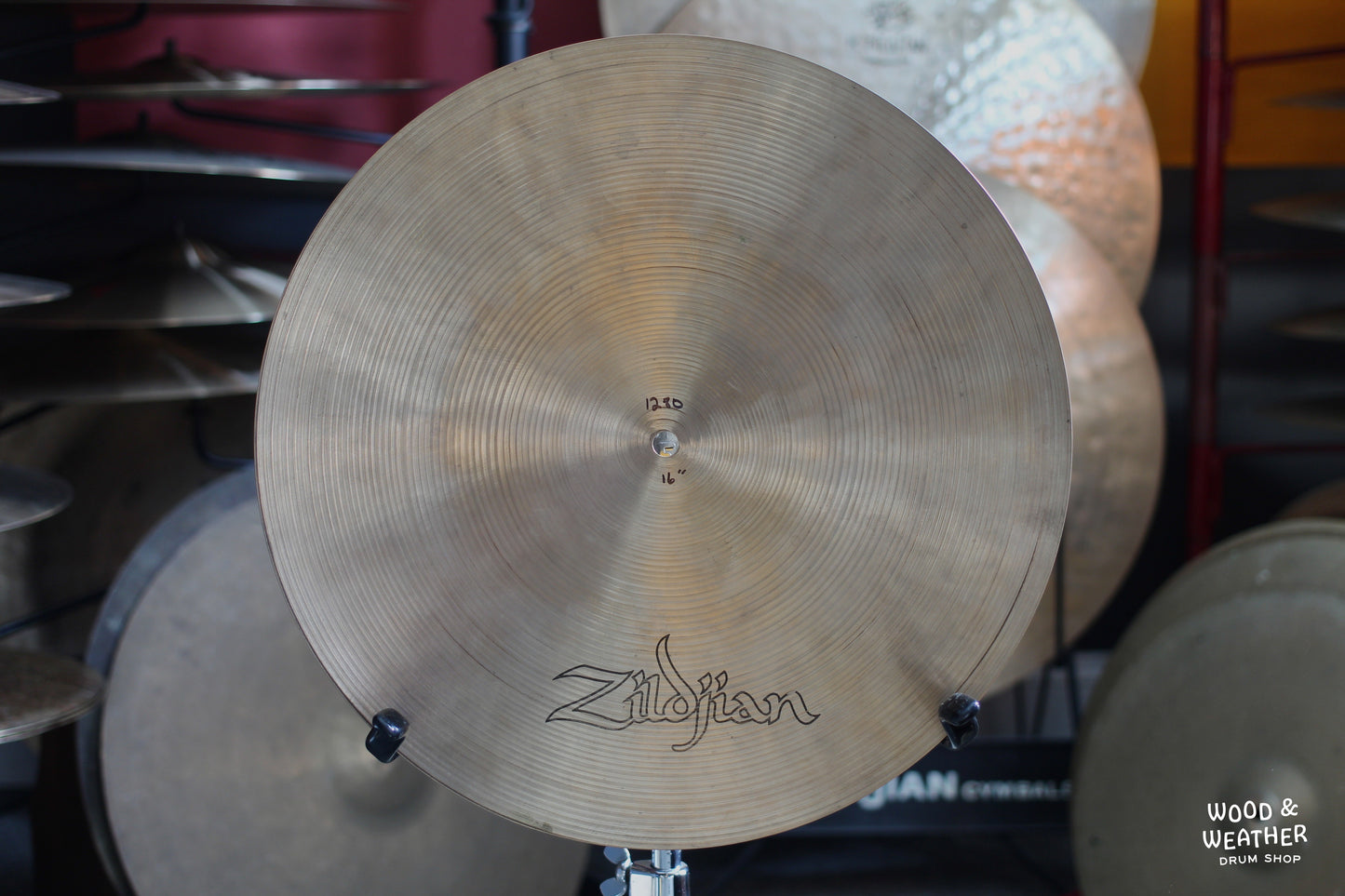 1960s A. Zildjian 16" Flat Ride Cymbal 1280g