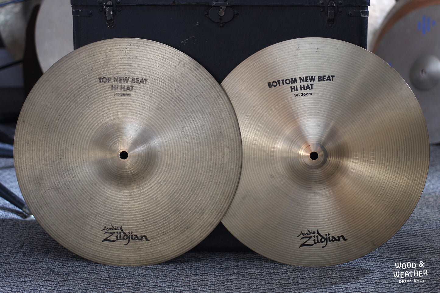 1996 Zildjian 14" A New Beat Hi-Hat Cymbals 1055/1420g
