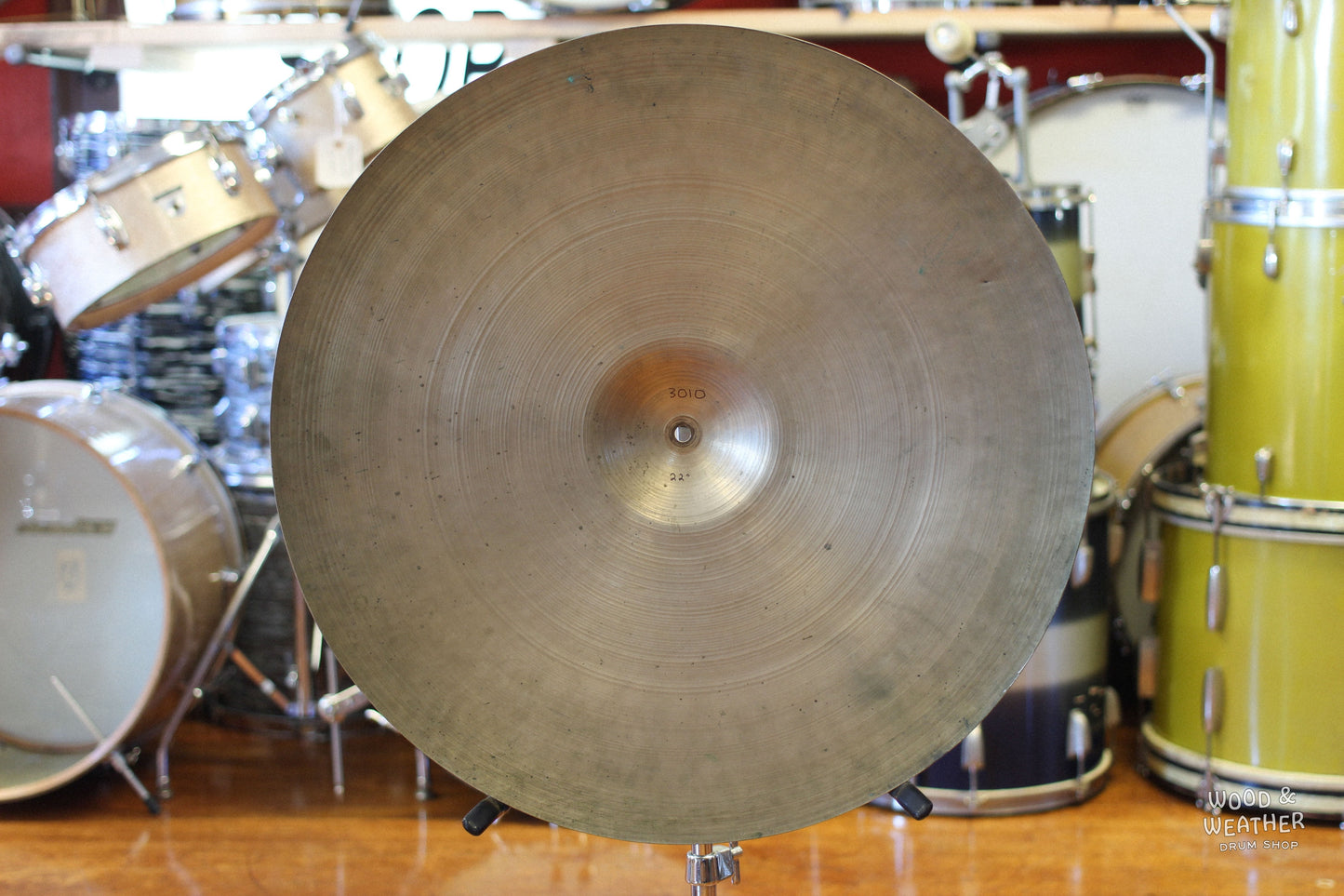 1940/50s A. Zildjian 22" "Trans Stamp" Ride Cymbal 3010g