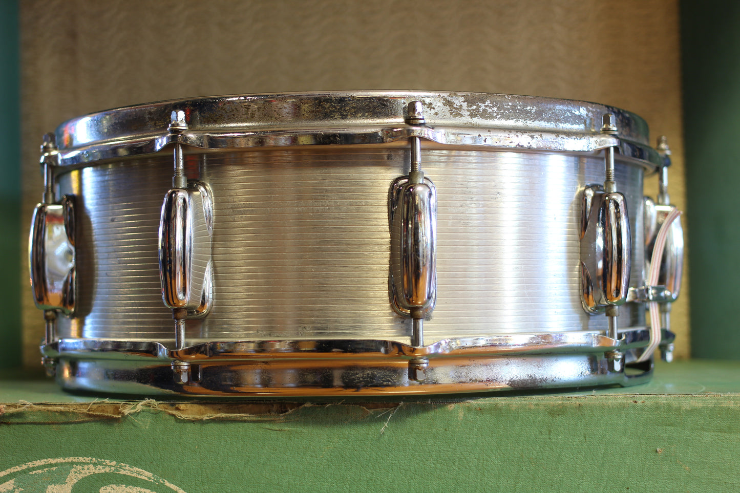1970's Slingerland 5"x14" Ribbed Aluminum No 140 Snare Drum