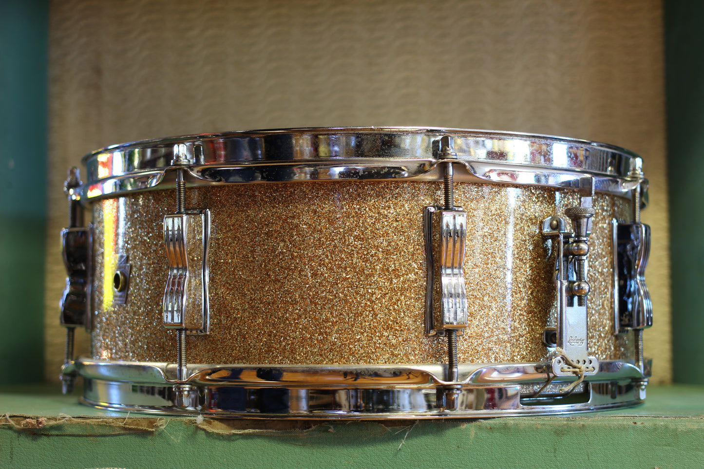 1964 Ludwig Jazz Festival 5"x14" in Champagne Sparkle