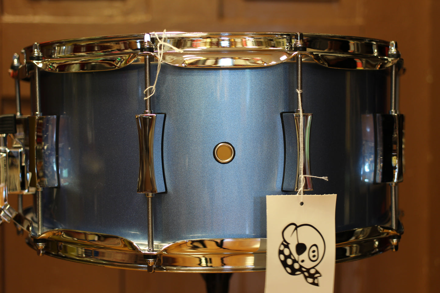 Pork Pie Percussion 6.5x14 Little Squealer in Porcaro Blue – Wood &  Weather Drum Shop