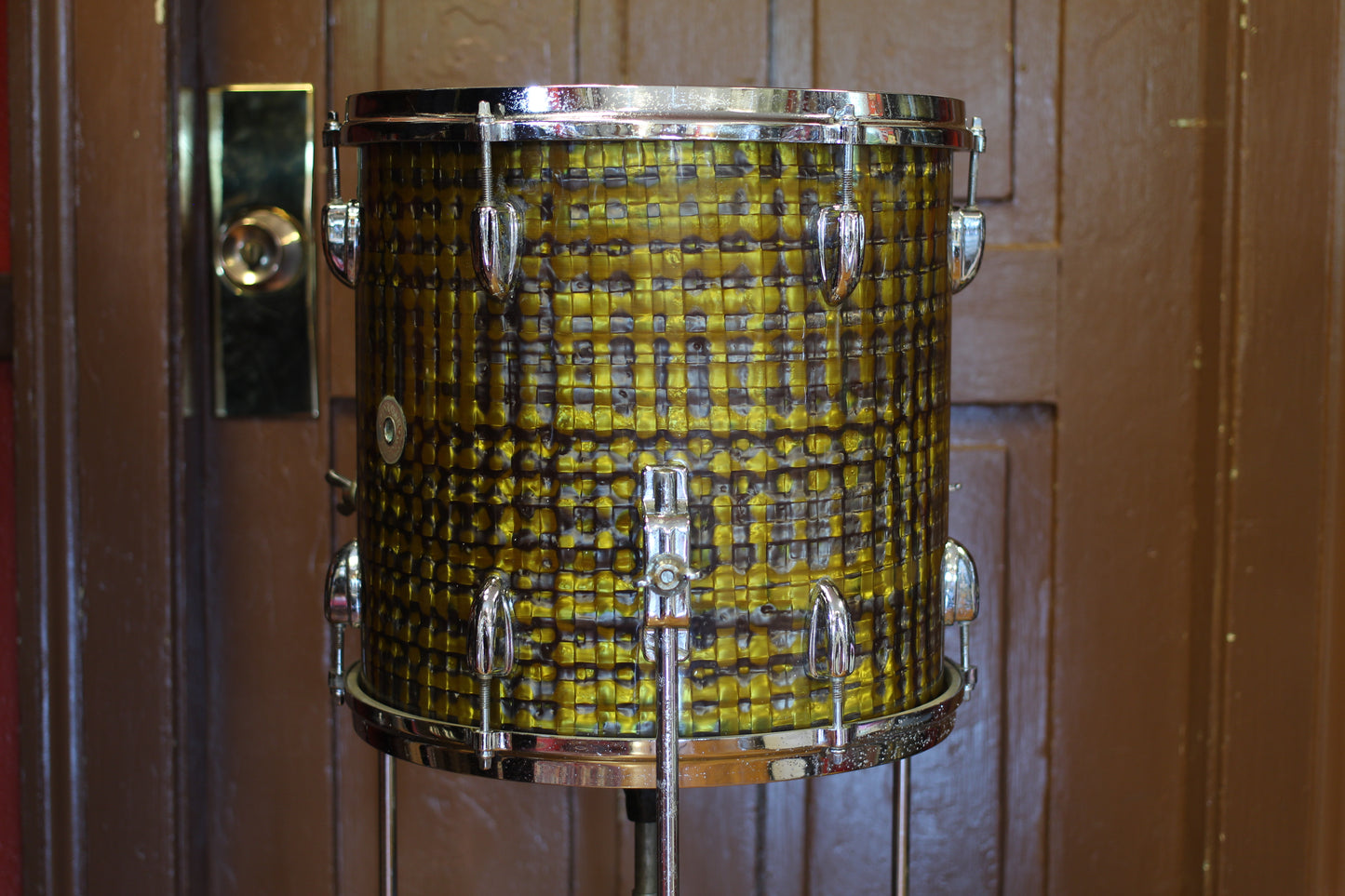 1960's Zim Gar Drum Set in Gold Ingot 14x20 14x14 8x12 5x14