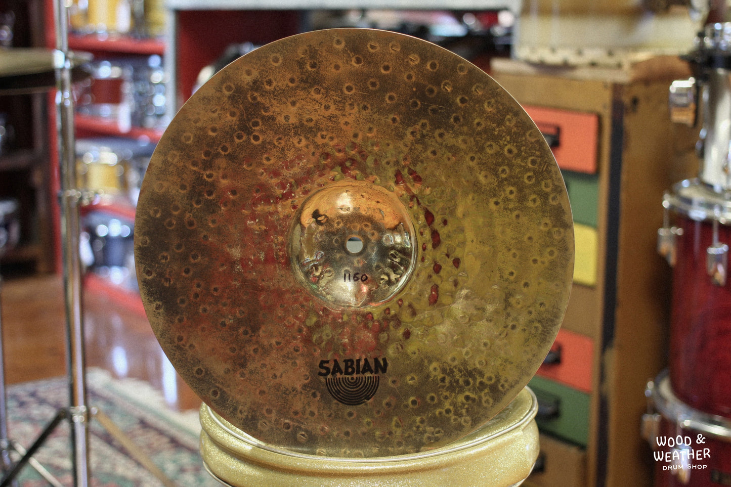 Used Sabian 14" Terry Bozzio Radia Single Hi-Hat Cymbal 1160g