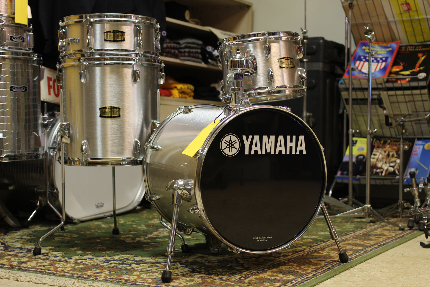 Used Yamaha Manu Katche HipGig Junior Kit in Silver 15x16 12x13 5x12 7x10