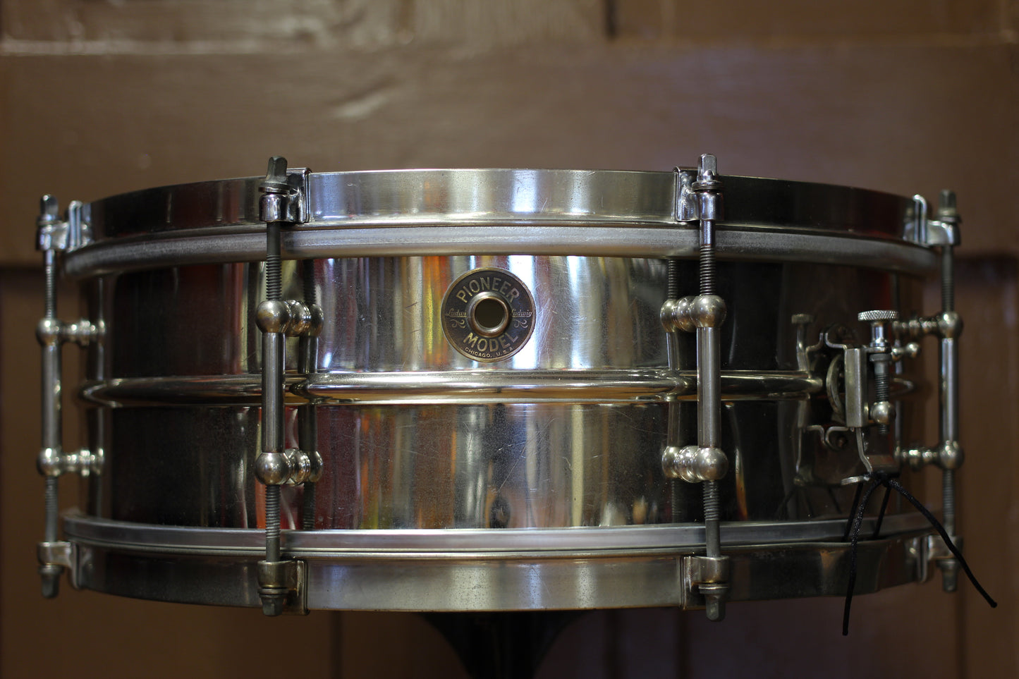 1920's Ludwig Pioneer Model Snare Drum 5"x14" Nickel over Brass