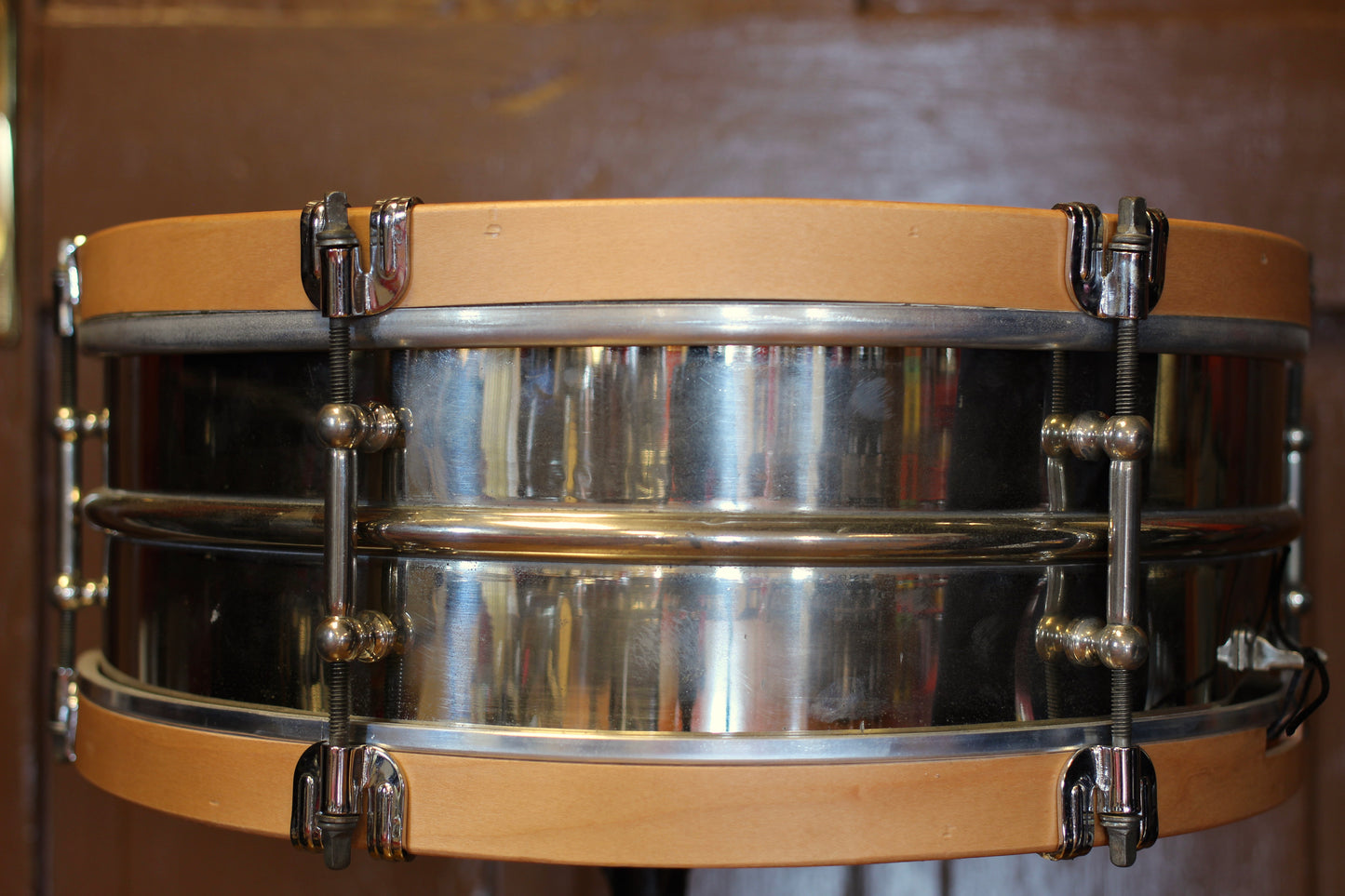 1920's Ludwig 'All Round' Nickel over Brass Snare Drum 5"x14"