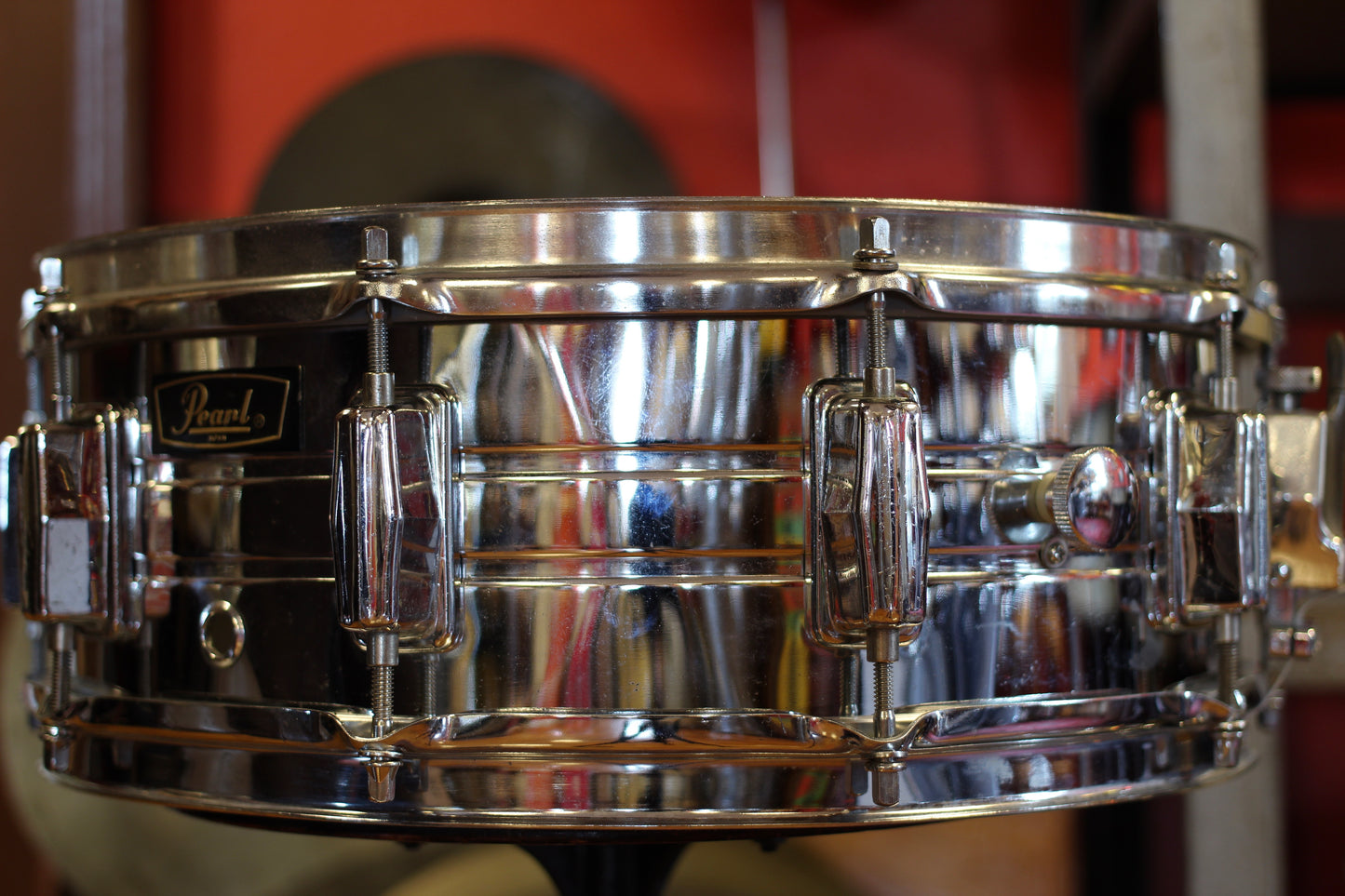 1970's Pearl "B4514" Chrome over Brass 5"x14" Snare Drum