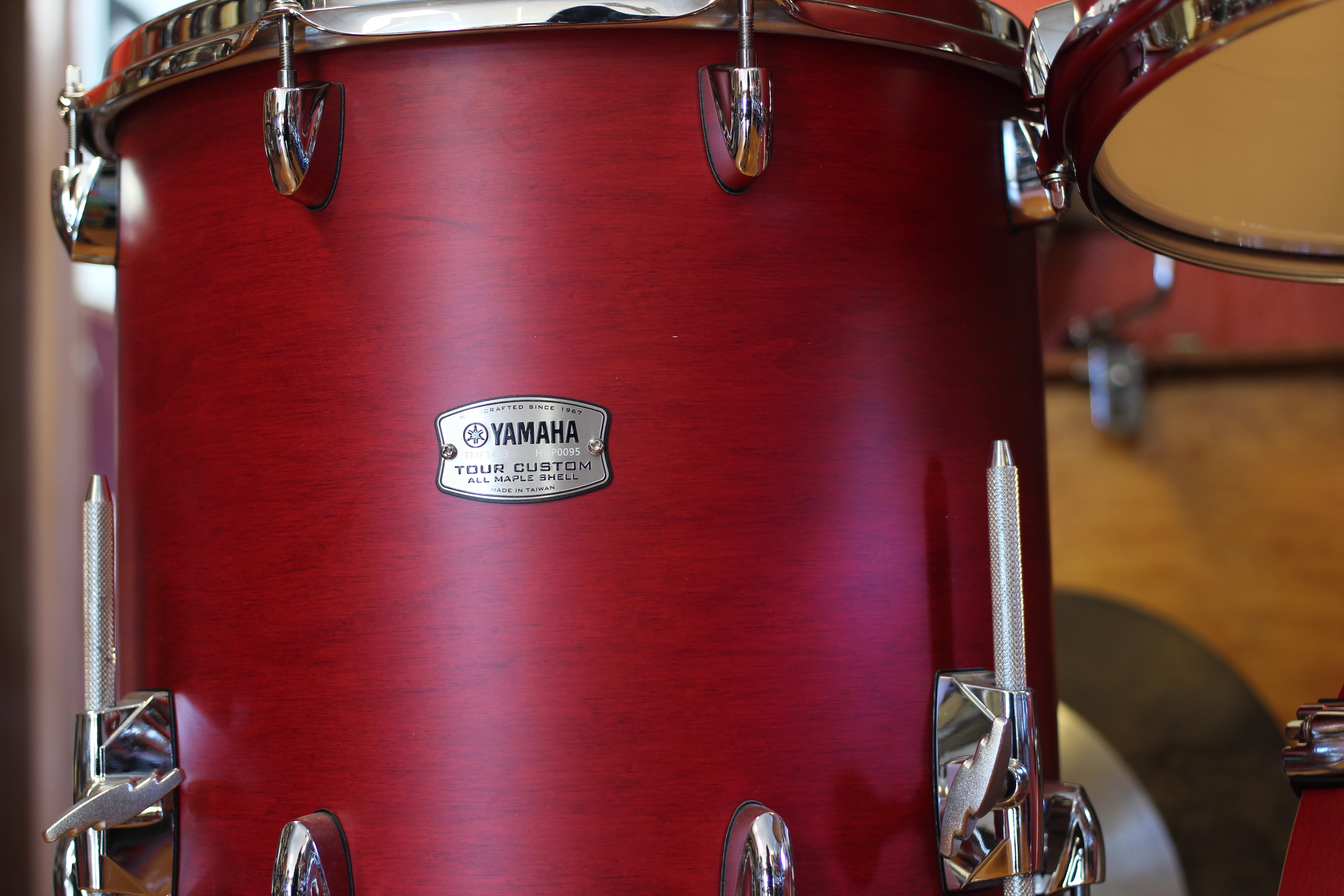 Yamaha Tour Custom Series in Candy Apple Red Satin 15x20 13x14 8x12 7x10