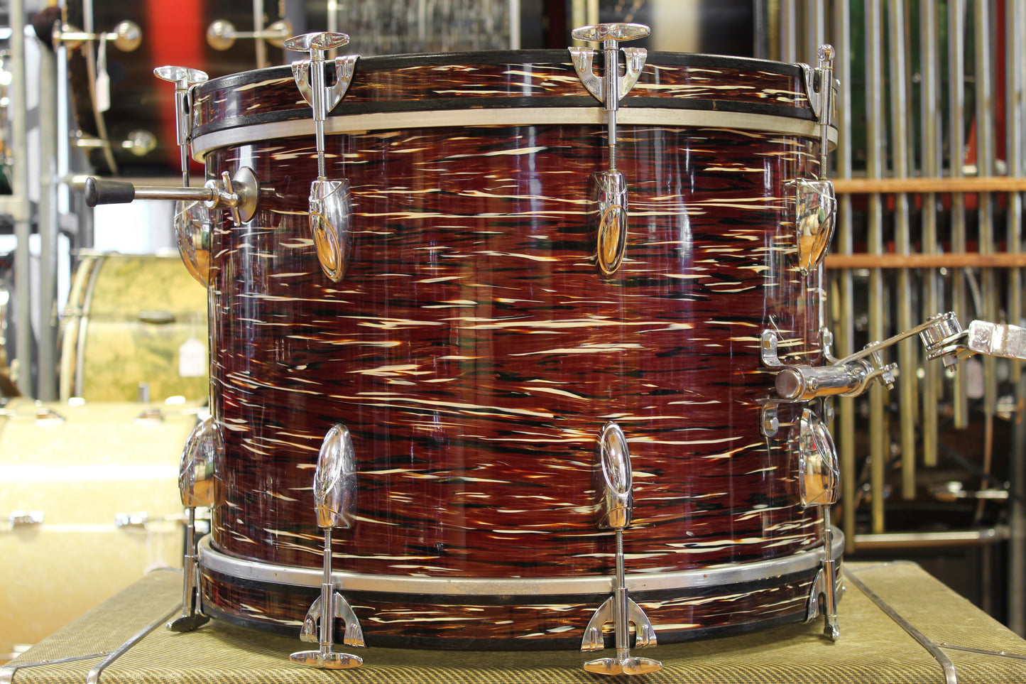 1960's Yamaha D-20 Drum Set in Brown Willow 14x20 14x14 5x14 8x12