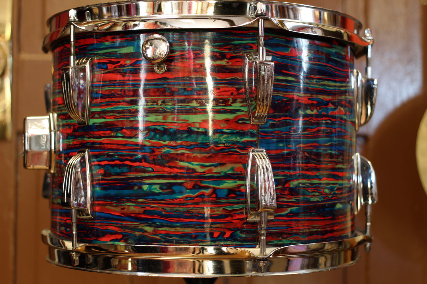 1970's Ludwig 'Holywood' in Psychedelic Red 14x20 16x16 9x13 8x12