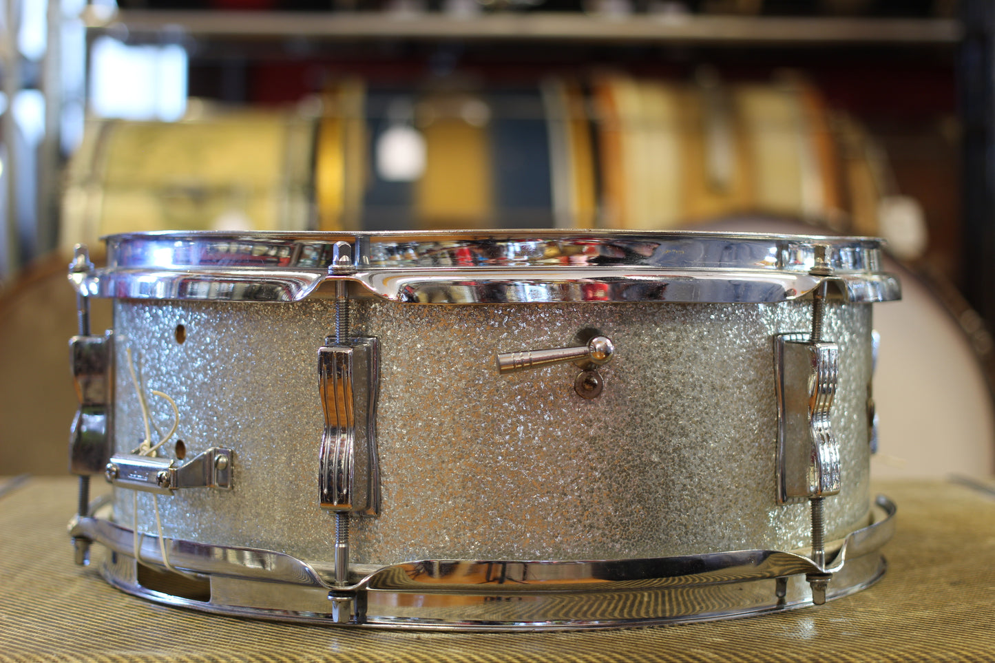 1966 Ludwig 5"x14" Pioneer Snare Drum in Silver Sparkle