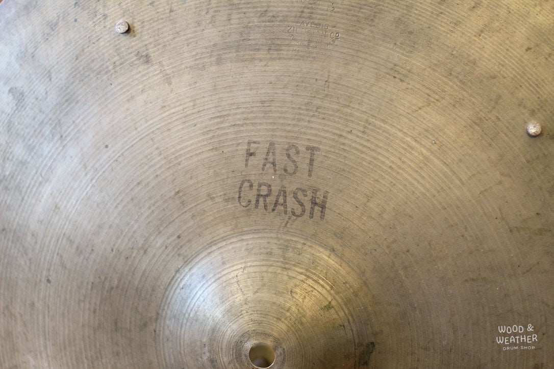 1940/50s A. Zildjian 16" "Trans Stamp" Fast Crash Cymbal 965g