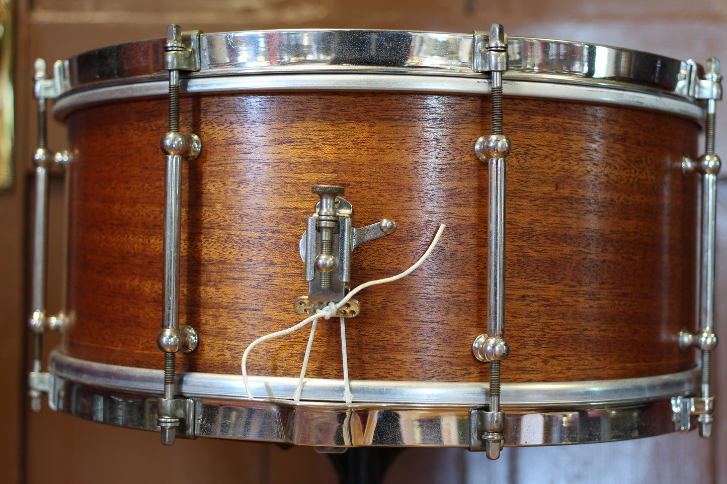 1930's Ludwig 'Pioneer' Model Snare Drum 6.5"x14" in Natural Mahogany