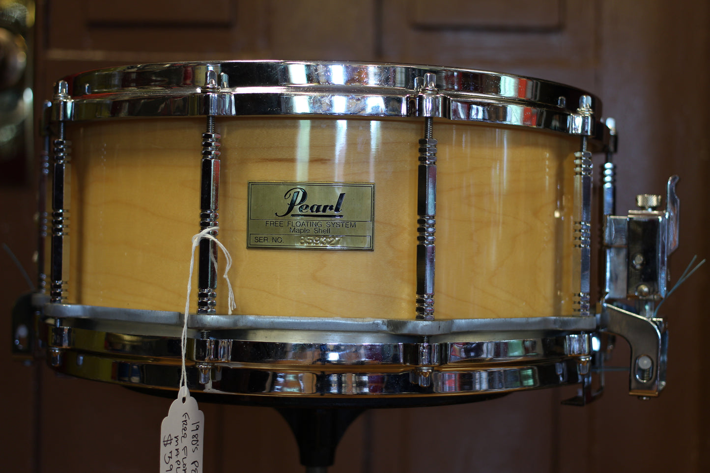1980's Pearl 6.5"x14" Free Floating Maple Snare Drum