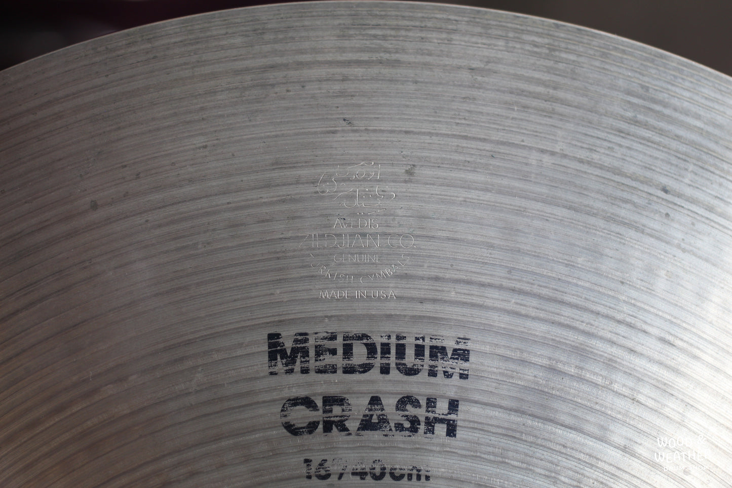 1980s A. Zildjian 16" "CO. Stamp" Medium Crash Cymbal 1190g