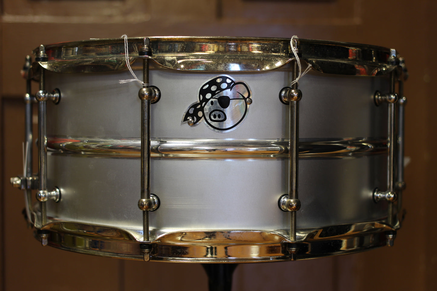 Pork Pie Percussion 6.5"x14" Aged Aluminum Snare Drum