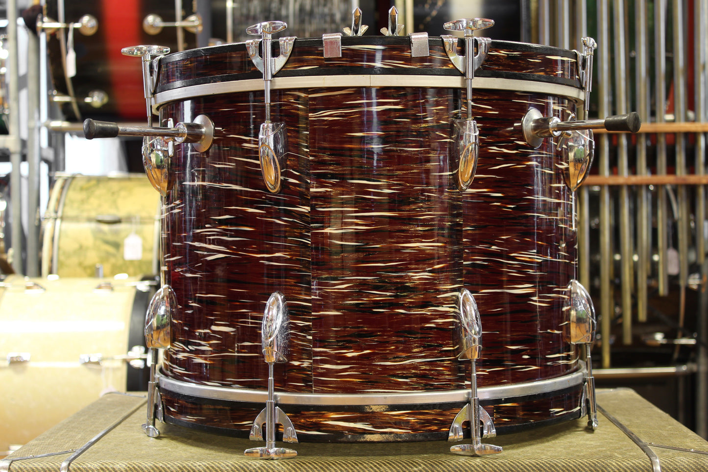 1960's Yamaha D-20 Drum Set in Brown Willow 14x20 14x14 5x14 8x12