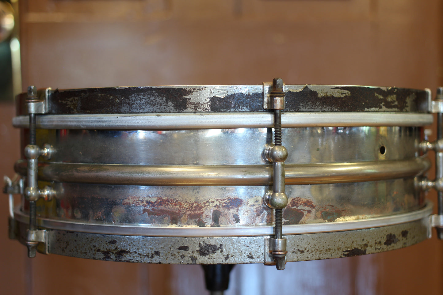 1920's Ludwig & Ludwig Dance Model 4"x14" Nickel over Brass Snare Drum