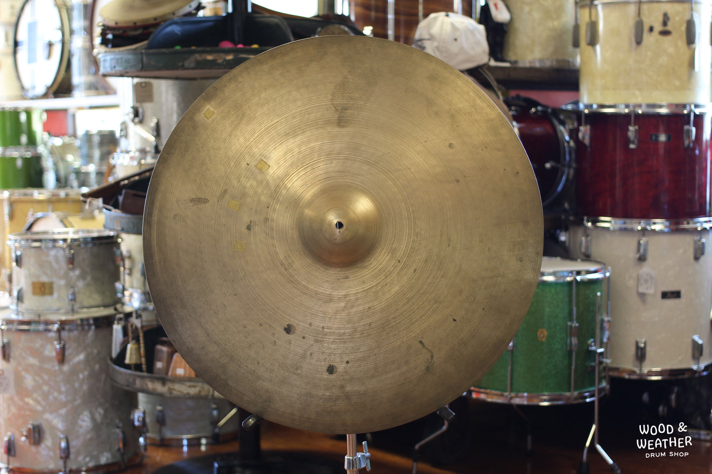 1946-53 A. Zildjian 24" "Trans Stamp" Ride Cymbal 3901g