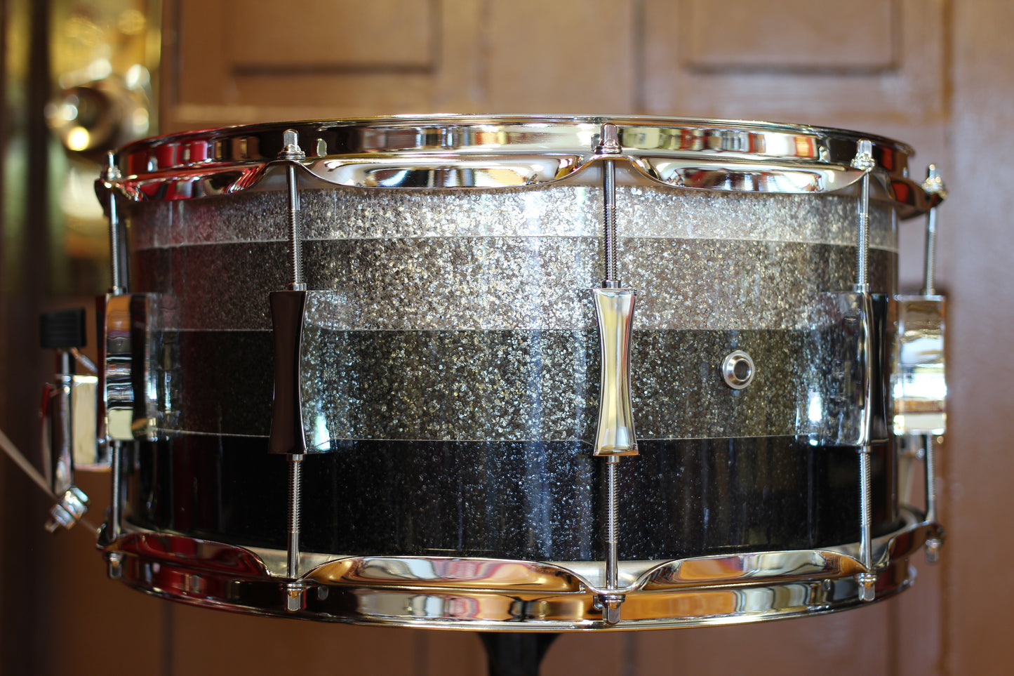 2022 Pork Pie Percussion 7"x14" Grey Scale Sparkle Snare Drum
