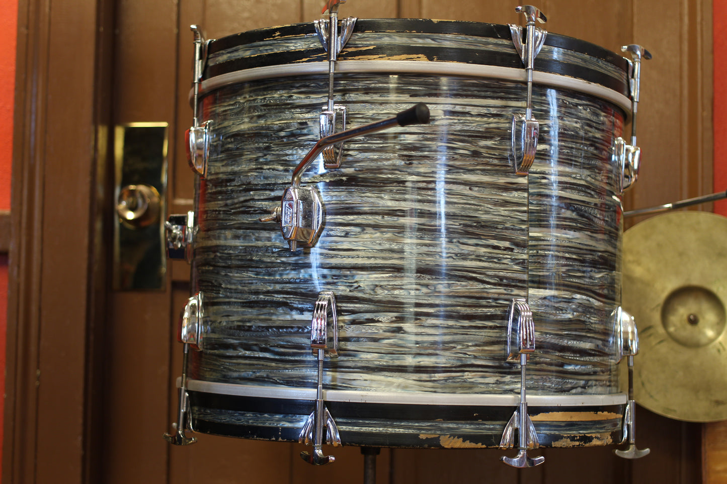 1967 Ludwig Downbeat in Oyster Blue Pearl 14x20 14x14 8x12