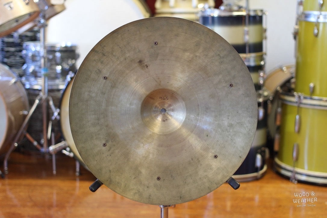 1940/50s A. Zildjian 16" "Trans Stamp" Fast Crash Cymbal 965g