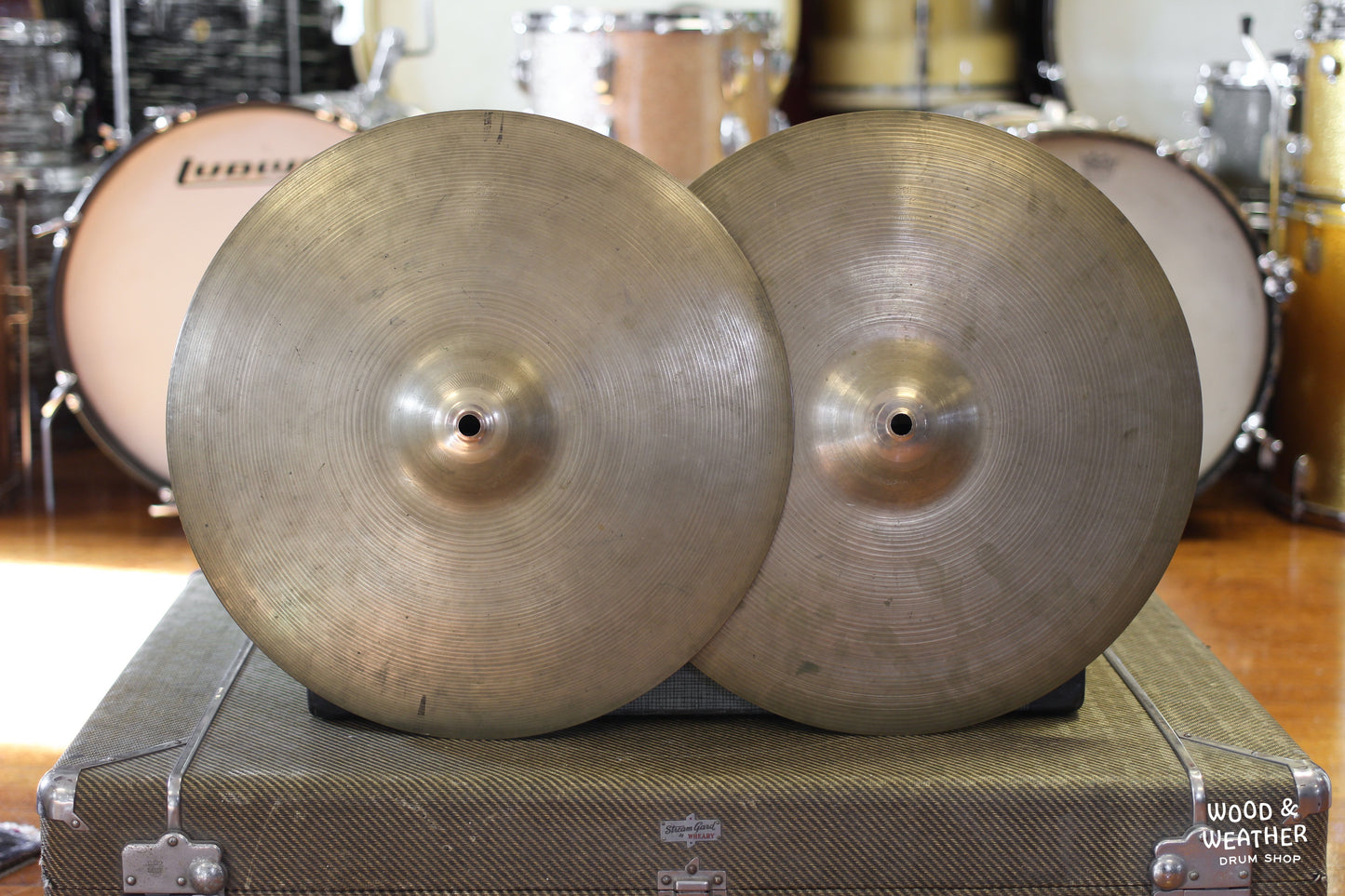 1950s A. Zildjian 15" "Small Stamp" Hi-Hat Cymbals 950/970g