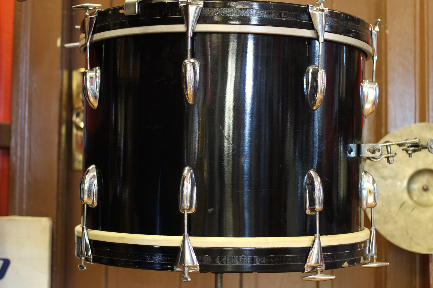 1959 Slingerland 'Swing Master' Outfit in Black Lacquer 14x20 8x12 5.5x14