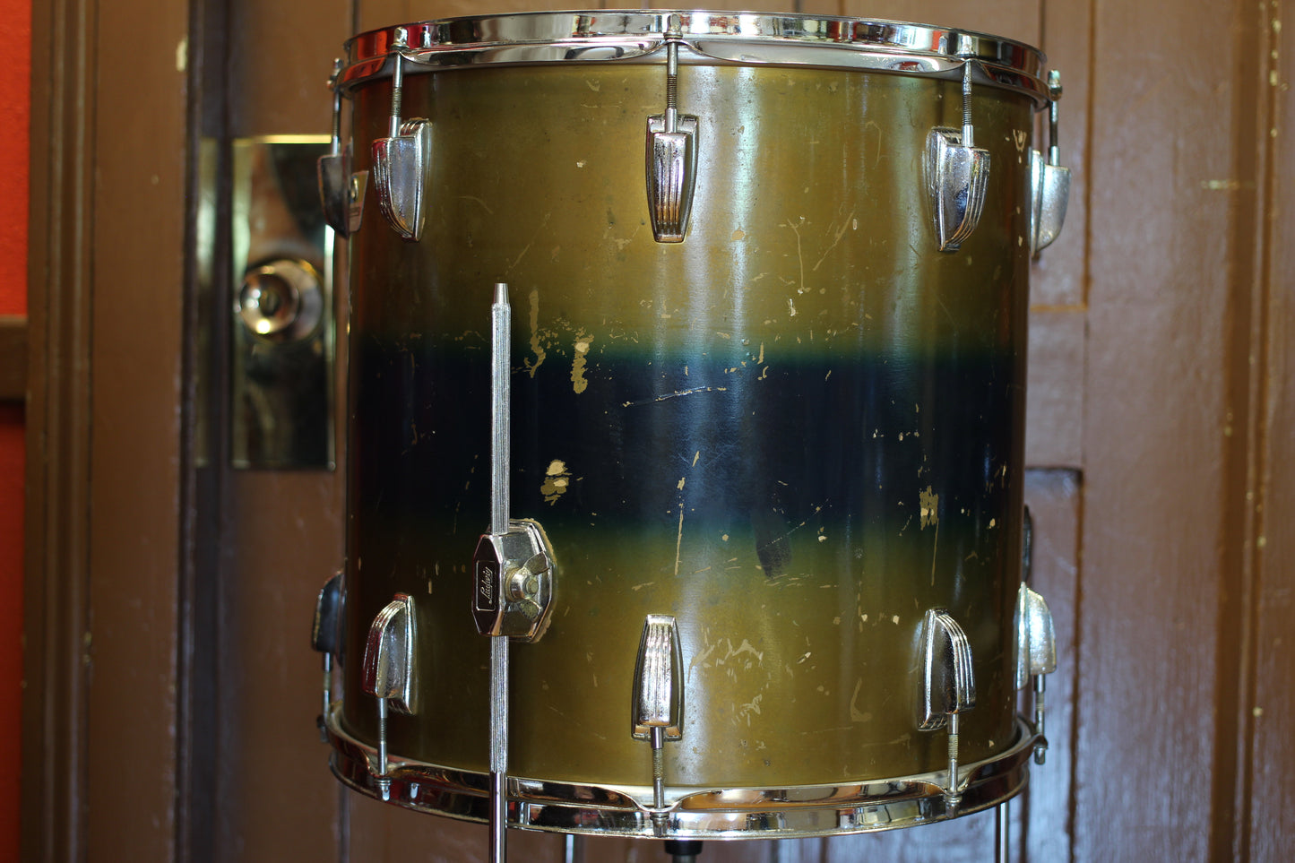 1960/70's Ludwig Deluxe Classic in Gold & Blue Duco 14x24 16x16 9x13