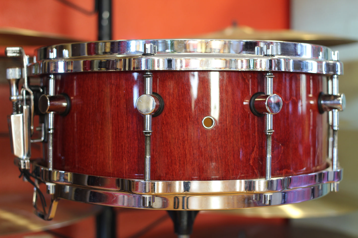 1990's Sonor HD-500 Hilite in Red Maple 5.75"x14"