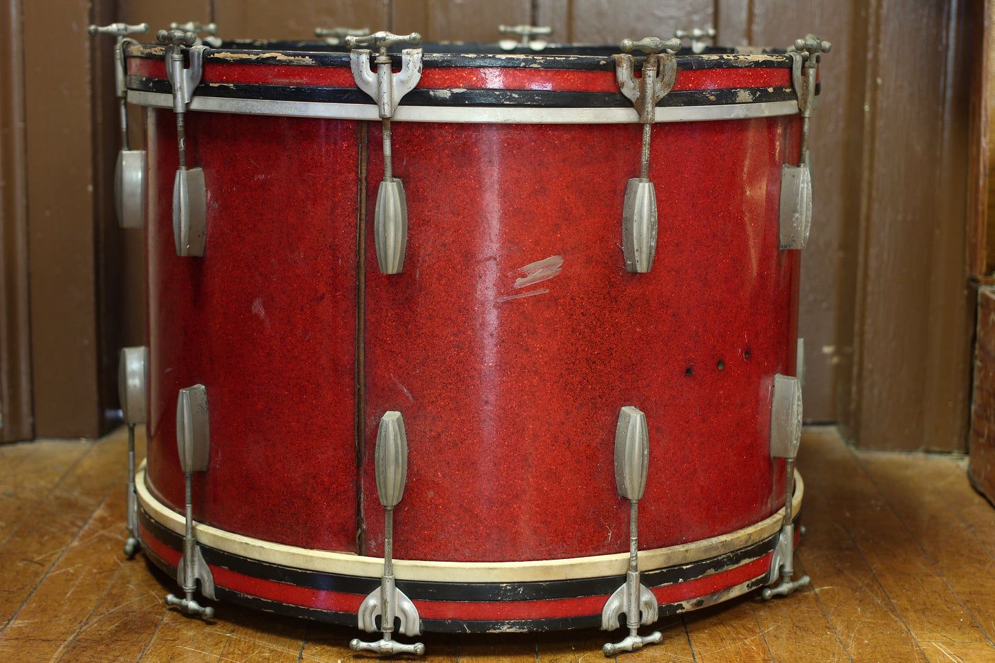 1950's Slingerland Radioking 14"x22" Bass Drum in Sparkling Red Pearl