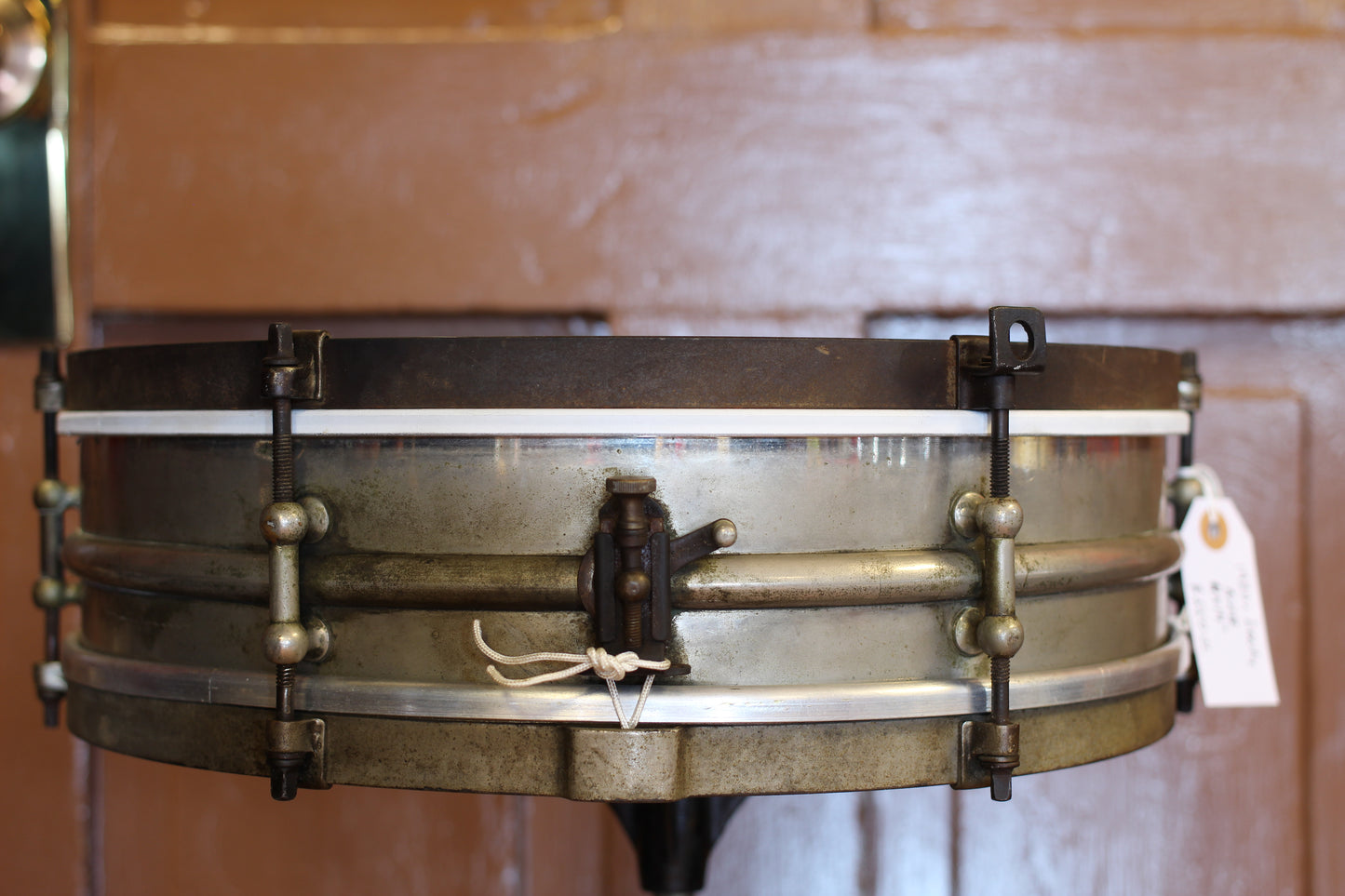 1920's Ludwig 'Dance Model' Snare Drum 4"x14" Nickel over Brass