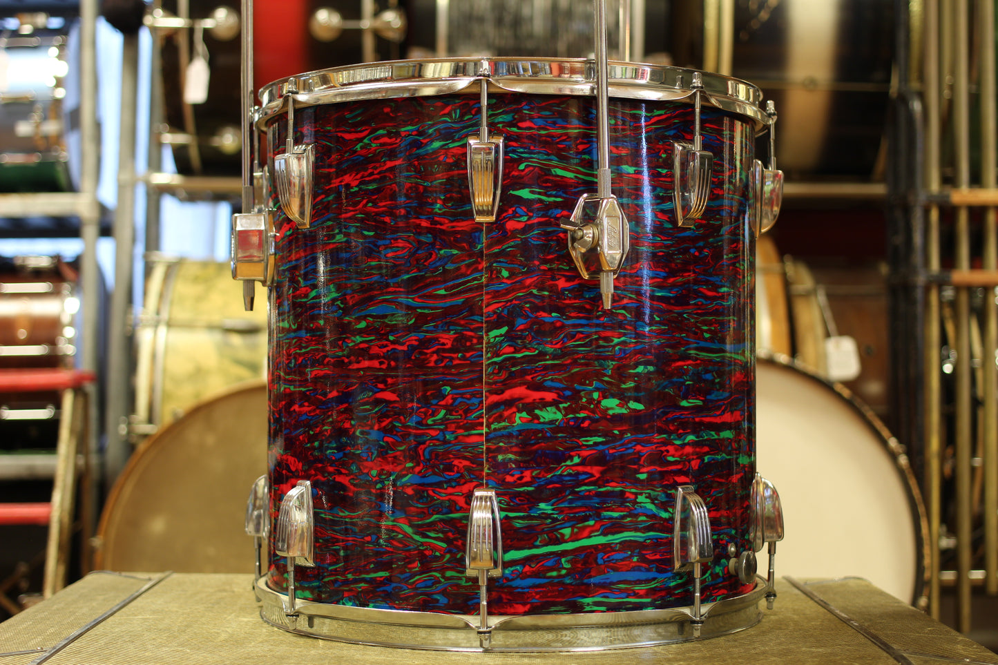 1976 Ludwig Super Classic in Psychedelic Red 14x22 16x16 9x13